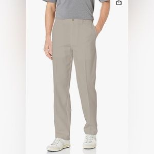 PGA TOUR MEN'S COMFORT STRETCH FLAT FRONT ULTIMATE PANT sz 35x30 SILVER CLOUD